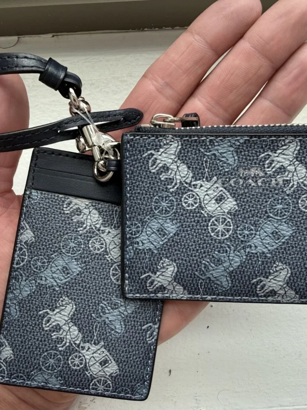 COACH Card Holder and Lanyard ID Set